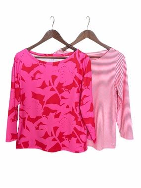 Lot of 2 Vineyard Vines active performance tops Medium preppy resort vacation